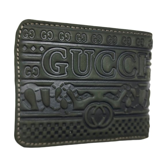 Gucci Mens Green Leather Wallet - Picture 3 of 6
